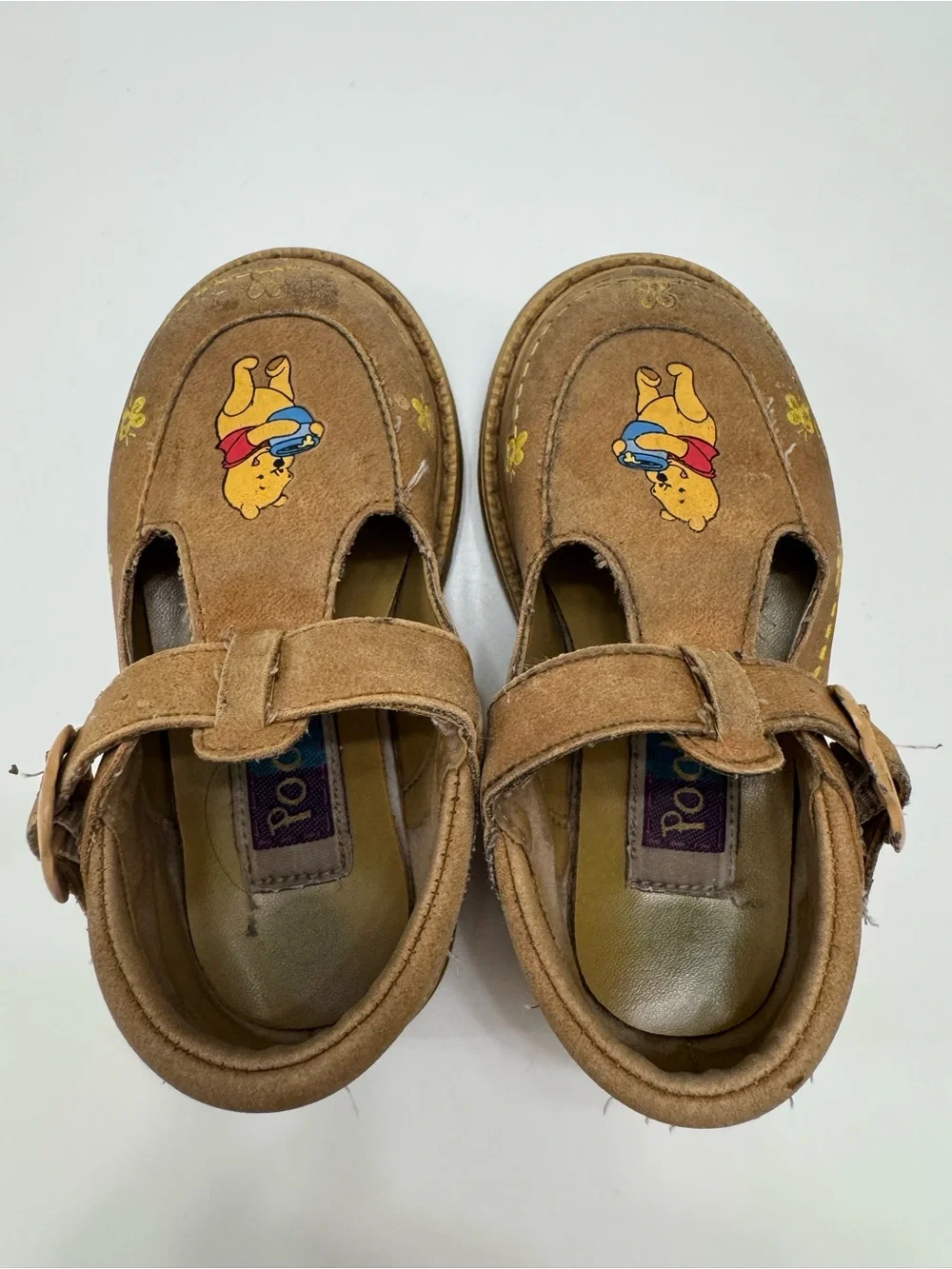 Winnie the Pooh Brown Suede Kids Mary Jane Shoes